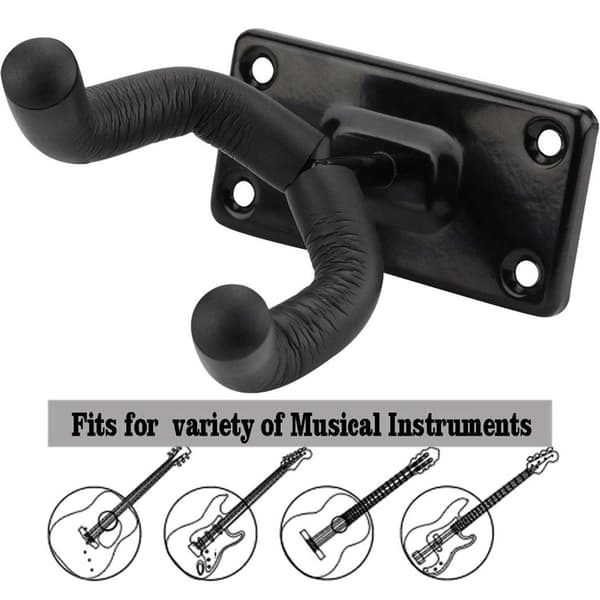 Guitar Hook Wall Hook Violin Erhu Ukulele Hanger + 5 Picks + Pick Clip