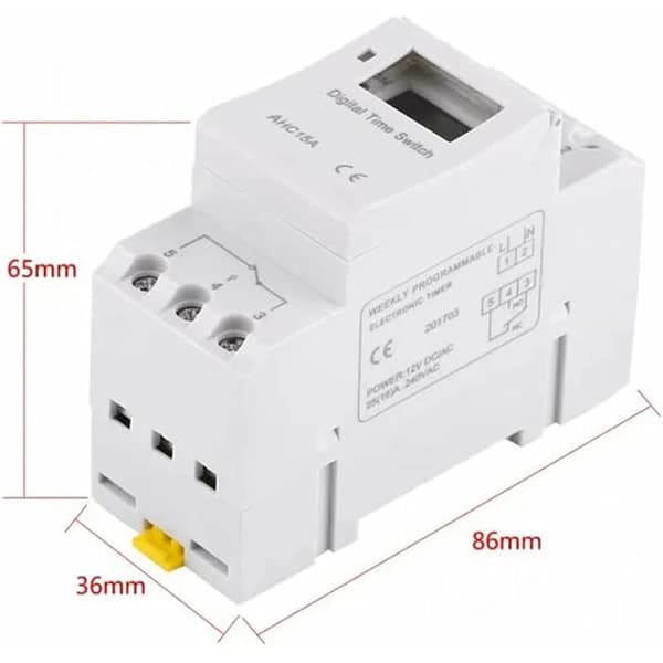 Profesjonell digital timer, døgntimer, Astro digital, 220 V type AHC15 A, elektrisk timer