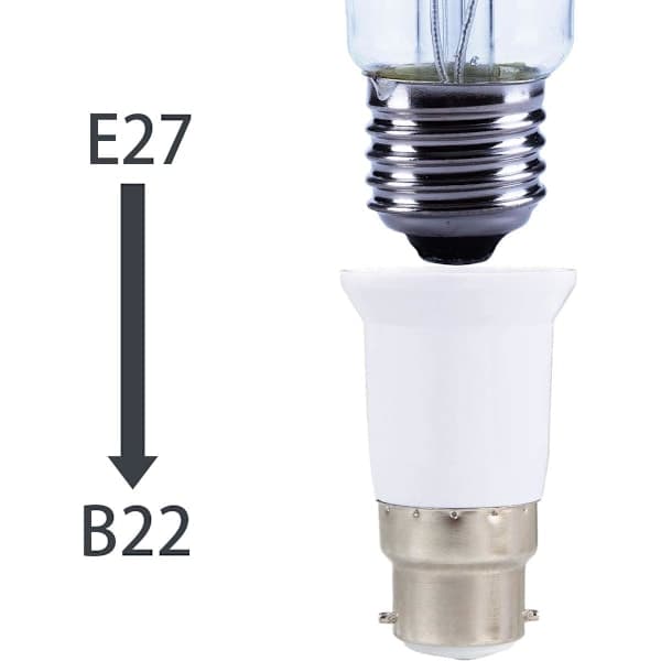 15 stk B22 til E27 Sokkeladapter, Lampefotkonverter, Lyspæreadapter for LED-lamper