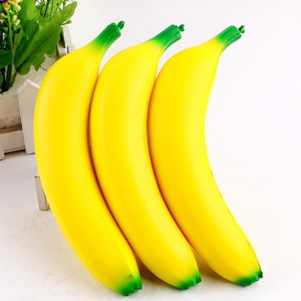 Klembar bananfrugtlegetøj, strækbart bananlegetøj, stressaflastende dekompressionslegetøj