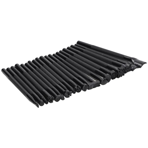 20 Pieces Leather Stamping Tools, Various Patterns, Durable Leather Stamp Tools with Non-Slip Handle for DIY Crafts