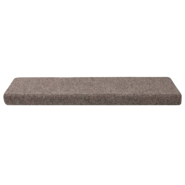vidaXL Trappemåtter selvklæbende 15 stk. 65x21x4 cm beige rektangulær kant Creme Creme 3200