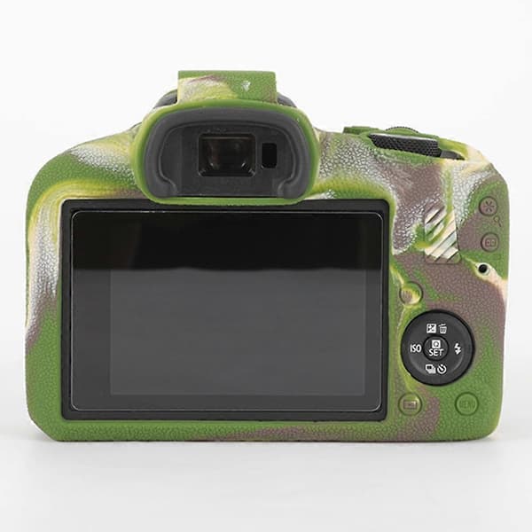 E1s Case for Canon EOS R100 Soft Silicone Protective Non-slip Camera A6J Protective Shell - Camouflage
