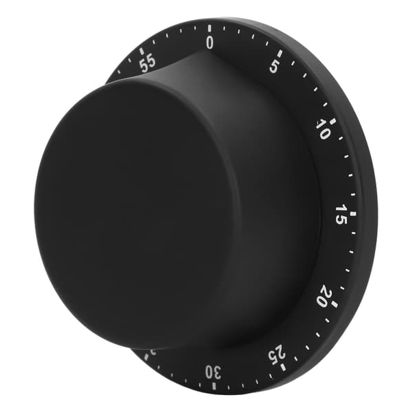 Køkken mekanisk timer 304 rustfrit stål magnetisk sugekok madlavning timer ur sort