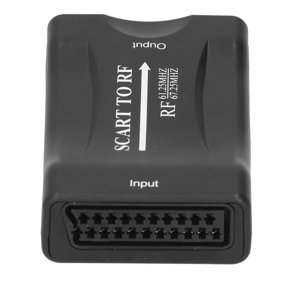 SCART til RF Videoadapter for RF 67.25Mhz/61.25Mhz Utgangskonverterer for TV-boks