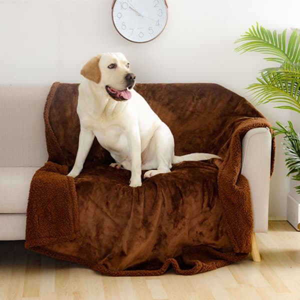 Vaskbart hundteppe, fluffy og mykt kattepledd, for kaffe KLB