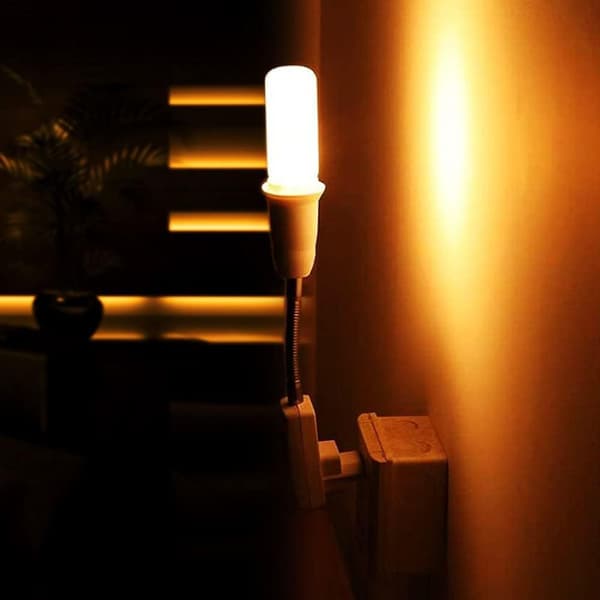 E27 Lamp Holder with Switch (EU Plug), Reading Lamp with Flexible Arm, Socket KLB