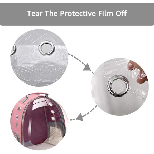 Cat Backpack Carrier Bubble Bag, Small Dog Backpack Carrier for Small and Medium Dogs and Cats Pink