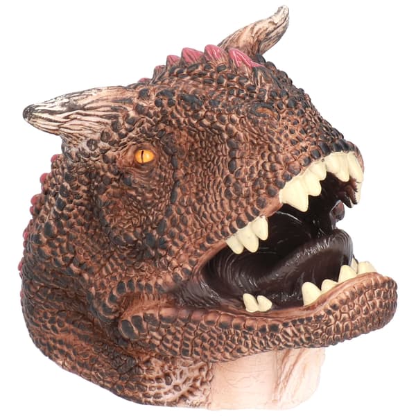 Barn virkelighetsnære vannfarge Carnotaurus hånddukker håndmalte dinosaurleker