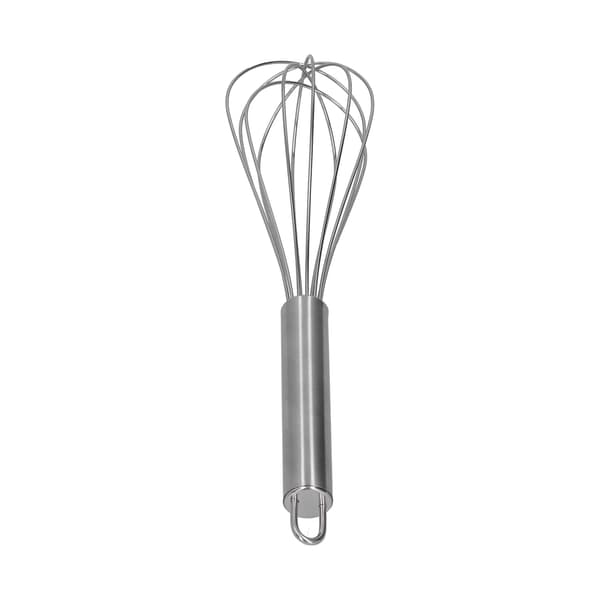 Visp i rustfritt stål, manuell 6-tråds eggvisp for hjemmebaking, matlaging, blanding, visping 10 tommer