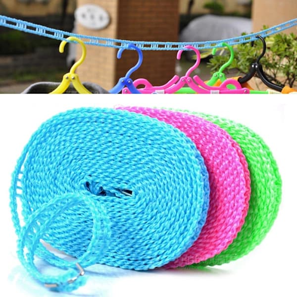 3-pack Windproof Clothesline, Non-slip Clothesline, Nylon Rope