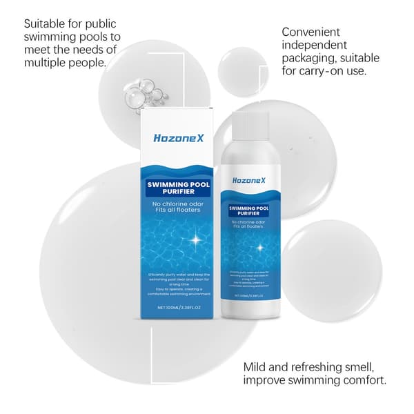 100 ml Fast-Acting Odorless Pool Purifier Liquid, Easy and Safe Water Clarifier 3pcs 3pcs