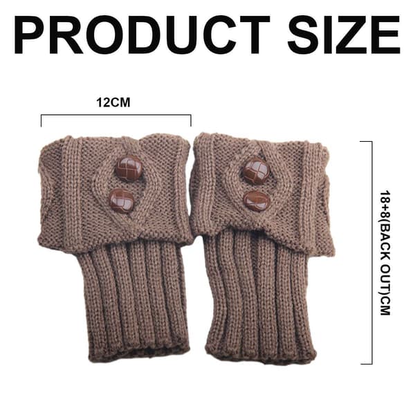 2 par kvinders vinter varme strikkede støvlemanchetter sok korte ben combo 4 KLB