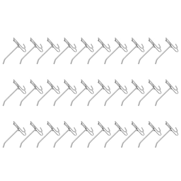 30 Pcs Supermarket Hook Iron Grid Shelf Hook Jewelry Display Shelf Hook 3.5mm Thickness 10cm / 3.9in Long