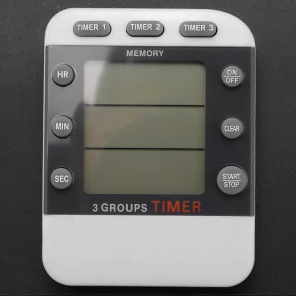 Digital timer 100 timer trippel nedtelling/opptelling kjøkkentimer med LCD-skjerm Høylytt versjon