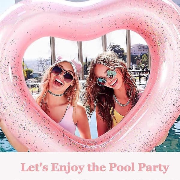 Hjerteformet Pool Float, 2 stk. Oppustelig Pool Float til Børn og Voksne