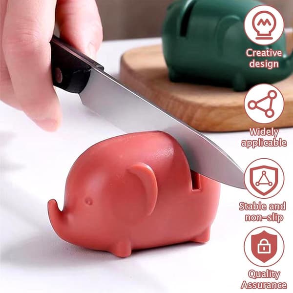 Knife Sharpener - Pull-Through Sharpener - Non-Slip Knife Sharpener - Knife Sharpener - Whetstone - Knife Sharpening System for Kitchen Knives