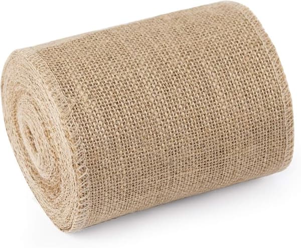 15 cm x 9 m bred burlap – rustikk båndrull for DIY-håndverk