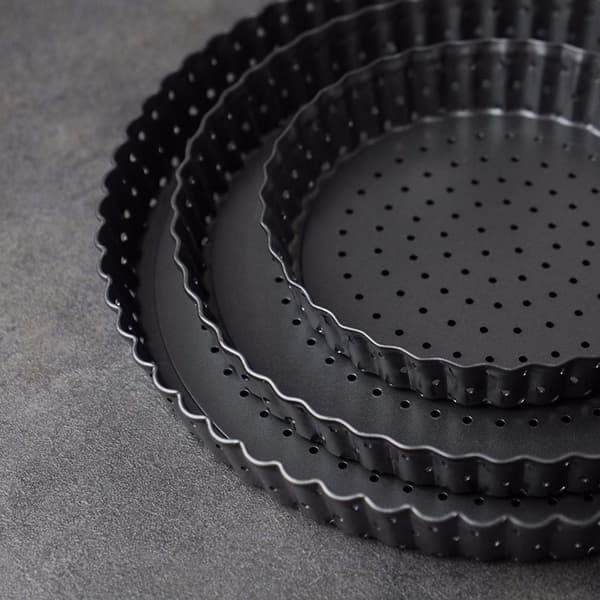 Round Perforated Pizza Pan Multipurpose Non-stick DIY Fruit Pie Plate Practical Kitchen Baking Tools 8 Inches 8 Inches