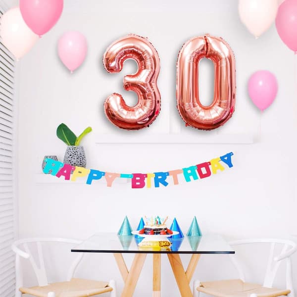 30-årsjubileumsdekorasjon, festballonger 30 år