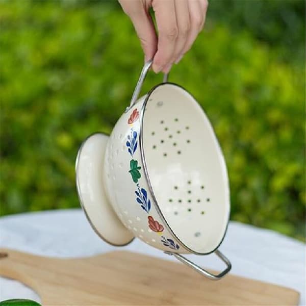 Metallfruktskål for serveringsfat Godterikurv Holder Fruktskål Dreningssil Grønnsakssil Plate B