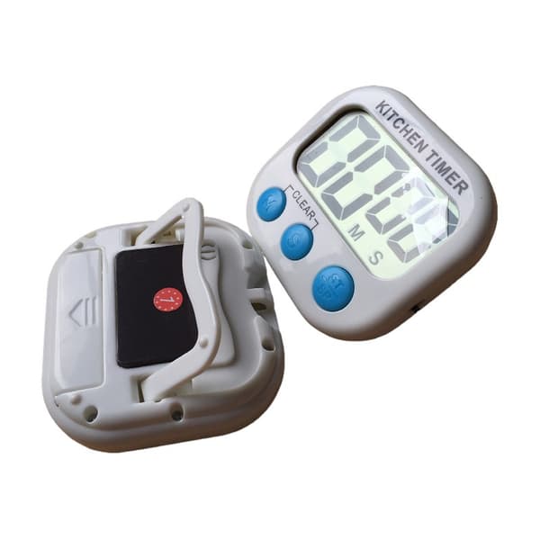 2-pakke Digital Kjøkkentimer, Store Tall, Høy Alarm, Magnetisk