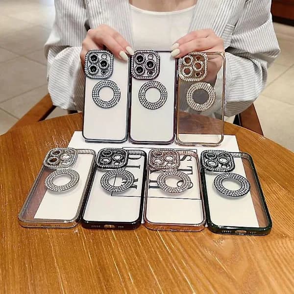 Elektropläterat Diamant TPU-skal för iPhone 15 Pro