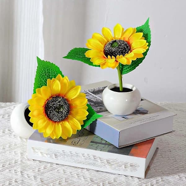 Rechargeable Sunflower LED Simulation Night Light Room Bedroom Bedside Decoration Atmosphere Lamp