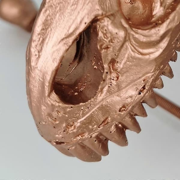 Dinosaur Skeleton Toilet Paper Holder, Bathroom Countertop Organizer with Bronze Rustic Finish Decor