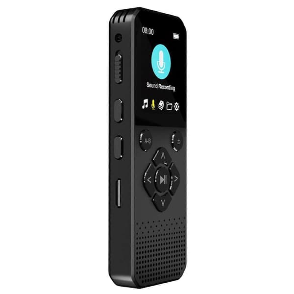 Stemmeopptaker MP3-spiller LED Fargeskjerm Mini Lydopptaker Multifunksjonell Diktafon MP3 FM