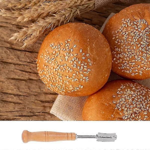 Brødhevekurvsett med 2 – Rund og Oval Brødform – Brødkniv – Deigskrape