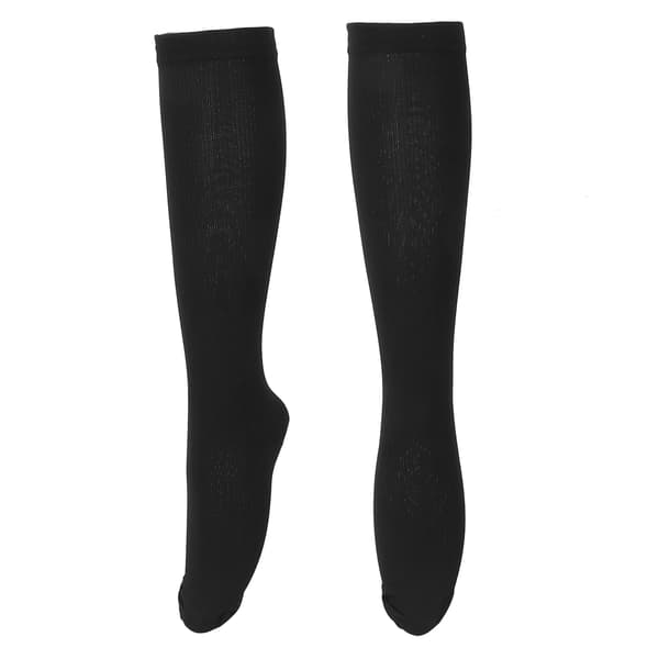 Elastiske kompressionsstrømper til løb, bløde og åndbare, sorte, S/M, unisex