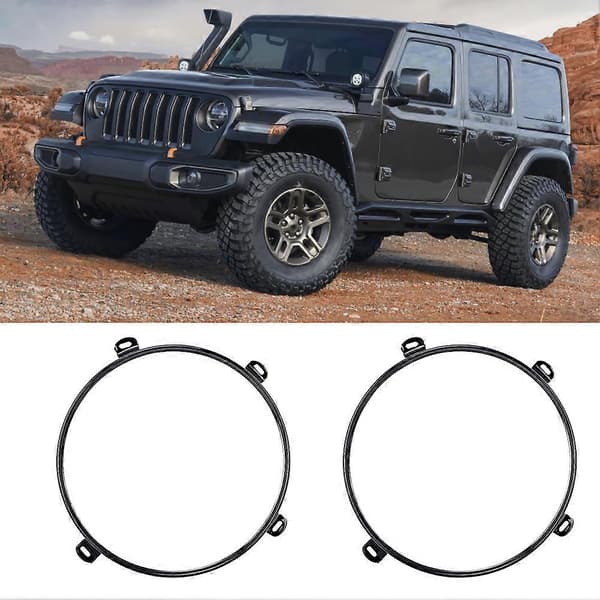 2pcs 7in Headlight Mounting Bracket Ring Lamp Holder Fits for Jeep Wrangler TJ 07-18