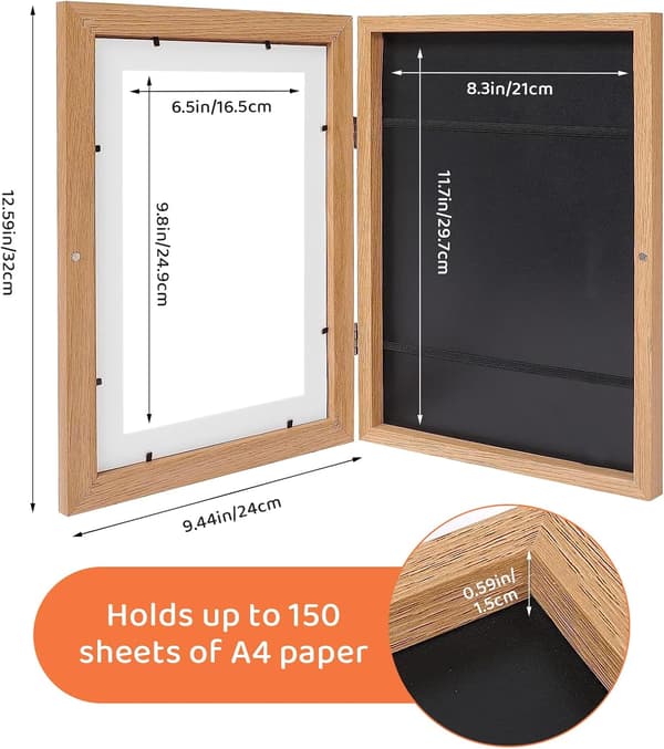 2-pack Barnens Fotoalbum A4 Storlek Vikbart Barnens Ritning