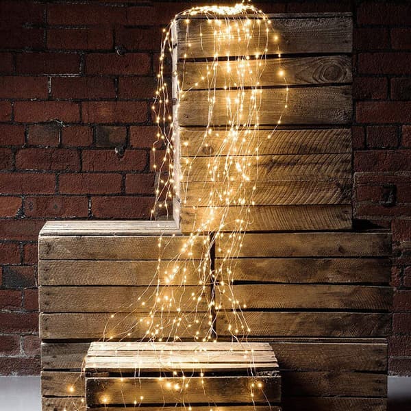 Solar Powered String Lights, 10 Strands 220 LED, Waterproof, Decorative, Gold Copper Wire, for Garden, Christmas Tree KLB