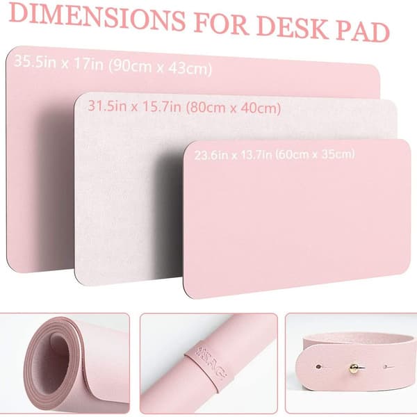 Sklisikker skrivebordsmatte Musematte Vanntett skrivebord Rosa