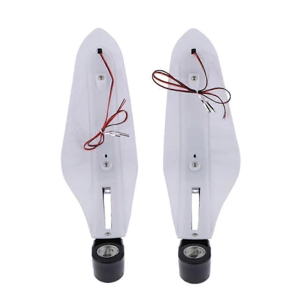 Motorcycle Handguards with 3W LED Light ABS Windproof Hand Protectors for Most Motorcycles White Pair White White