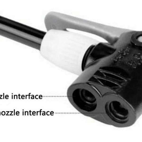 Automatic Bicycle Pump with Reversible Presta and Schrader Valves KLB