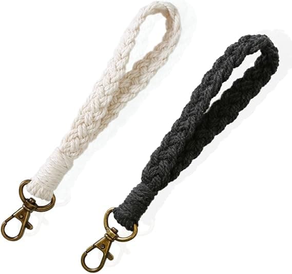 Makrame Nøglering Håndledsrem Nøglering Boho Armbånd Snor til Kvinder Nøglering Armbånd Kvinde Gaver