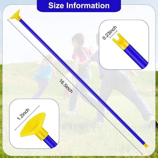 Replacement Arrows with Suction Cup for Kids Archery Set Light Blue (20) KLB
