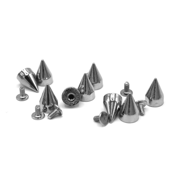 Spetsiga nitar silverfärgade Silver Silver silver