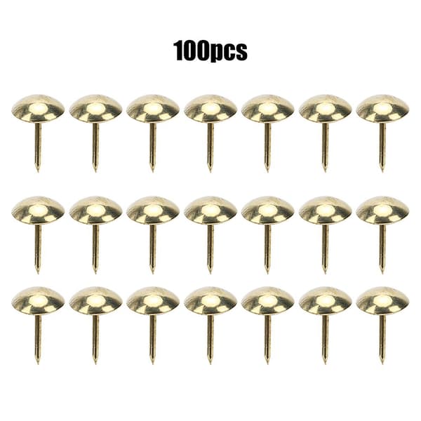 100 stk. møbelnitter Antik Messing Jern Møbel Dekorativ Tegnestift Tilbehør 11x17mm Guld