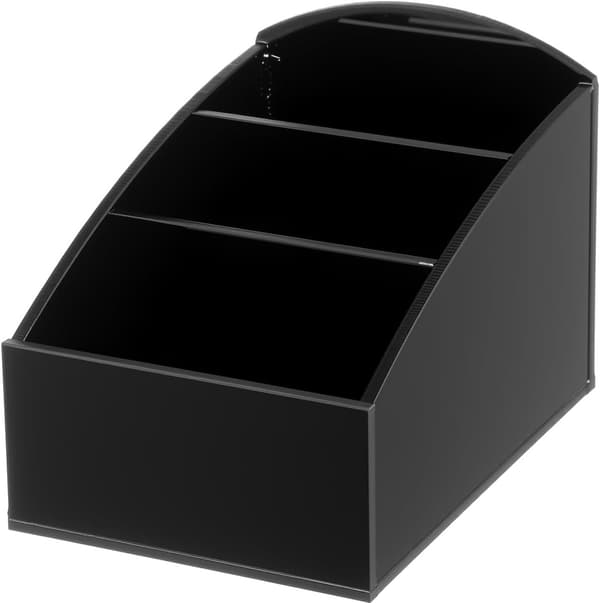 Tea Bag Organizer, Acrylic Storage Holder for Tea, Sugar, and Coffee Packets, for Home, Hotel, Cafe Counter, Black