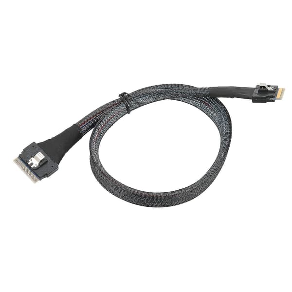 Ohut SAS SFF‑8654 8i – SFF‑8654 8i 24Gbps SAS4.0 30AWG -sovitinkaapeli – 0,5 m / 0,5 jaardia