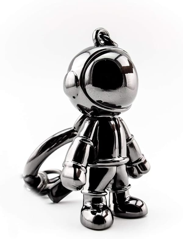 Astronaut Nøglering (Sort) Cool Astronaut Nøglering Robot Mand Ke