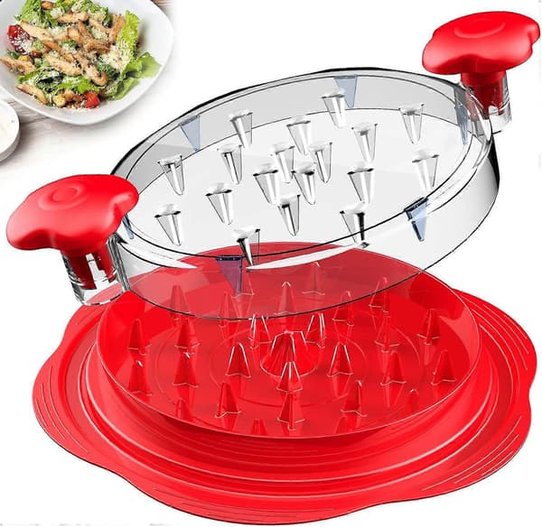Chicken Shredder Large Chicken Breast Shredding Tool with Brush & Fork, Visible
