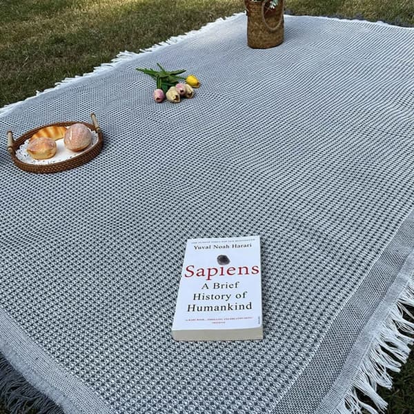 90 x 180 cm Vaskbart picnictæppe Camping Picnictæppe Strandtæppe Varmeisoleret Sandafvisende (Brun)