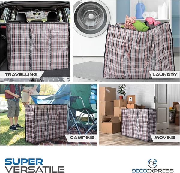 Large Jumbo Storage Bags Clothes Storage Moving - Multipack (8-pack 80*60*25)