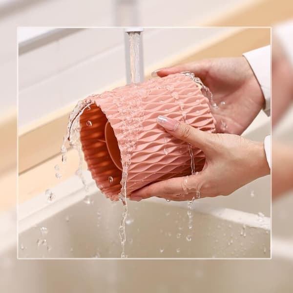 Tandbørsteholder til badeværelset, 11,7 cm (4,6 tommer) roterende tandbørsteorganisator med 5 rum.