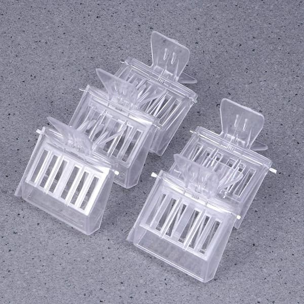 5 Pcs Plastic Clips Compatible Queen Bee Cell Catcher (Transparent) Durable